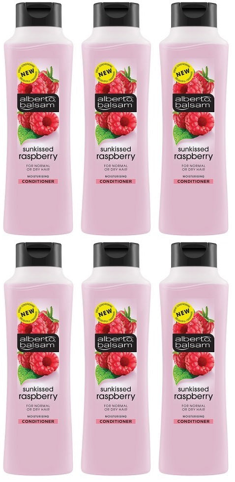 6 x Alberto Balsam Sunkissed Raspberry Conditioner 350Ml