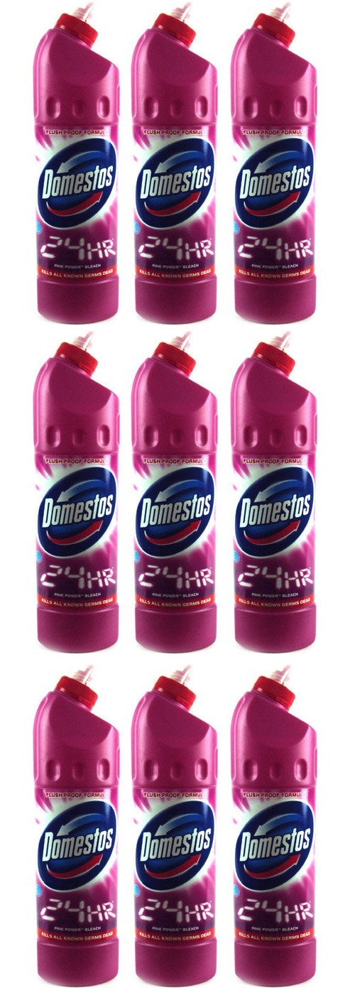 9 x Domestos  Thick Bleach Pink Power 750 Ml