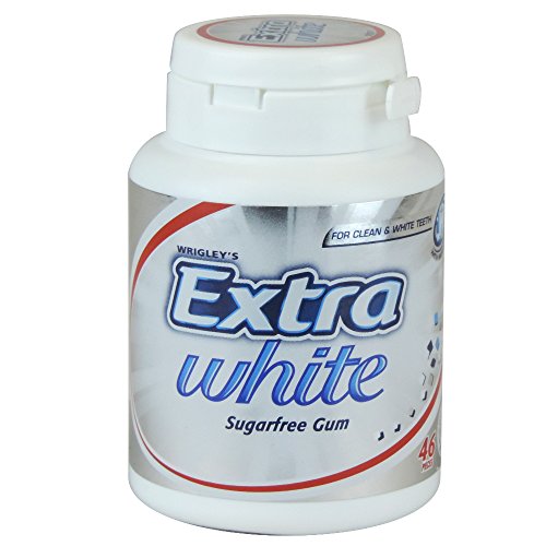 6 x Extra White Sugarfree Chewing Gum Bottle 46 Pieces