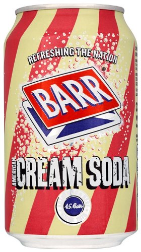 24 x Barr American Cream Soda 330Ml Can