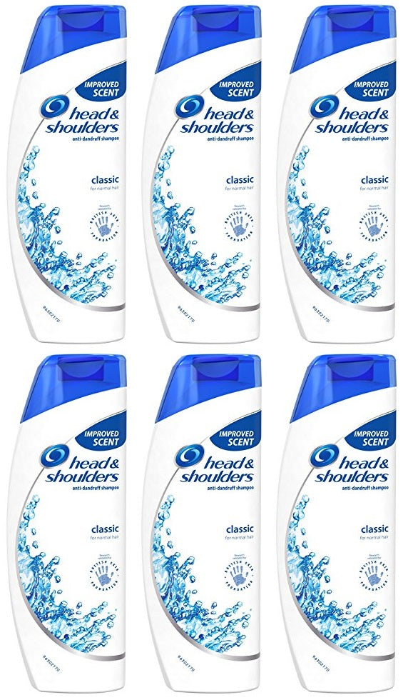 6 x Head & Shoulders Classic Clean Anti Dandruff Shampoo 250Ml