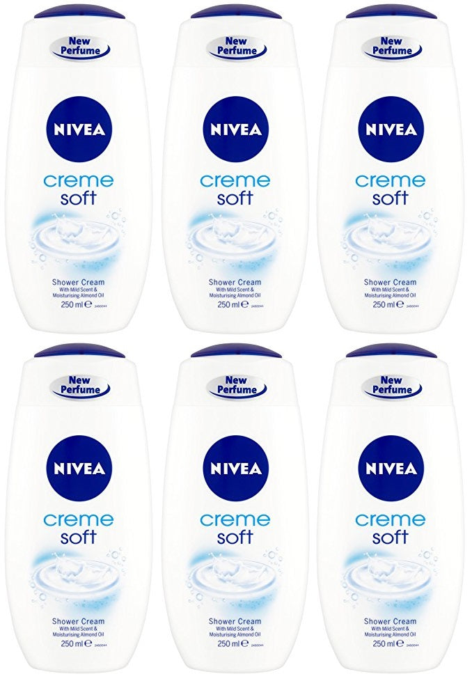 6 x Nivea® Caring Shower Cream Rich Moisture Soft 250Ml