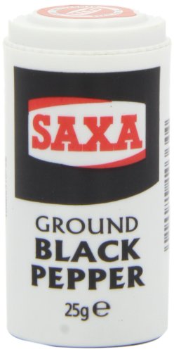 12 x Saxa Ground Black Pepper 25G