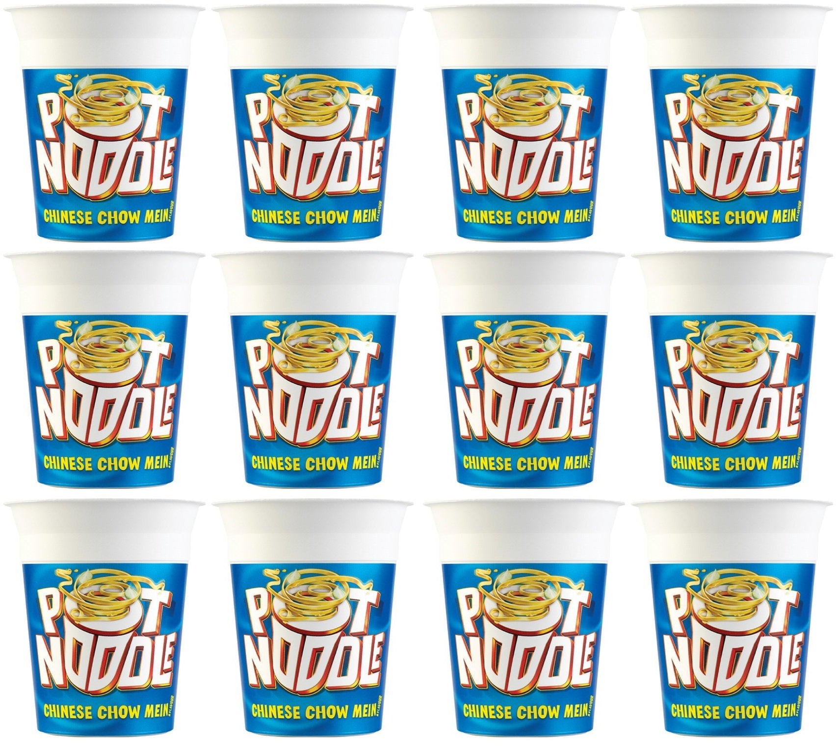 12 x Pot Noodle  Standard Pot Noodle Chinese Chow Mein 90 G