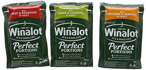 4 x Winalot Adult Dog Food Pouch Mixed In Gravy 12X100G