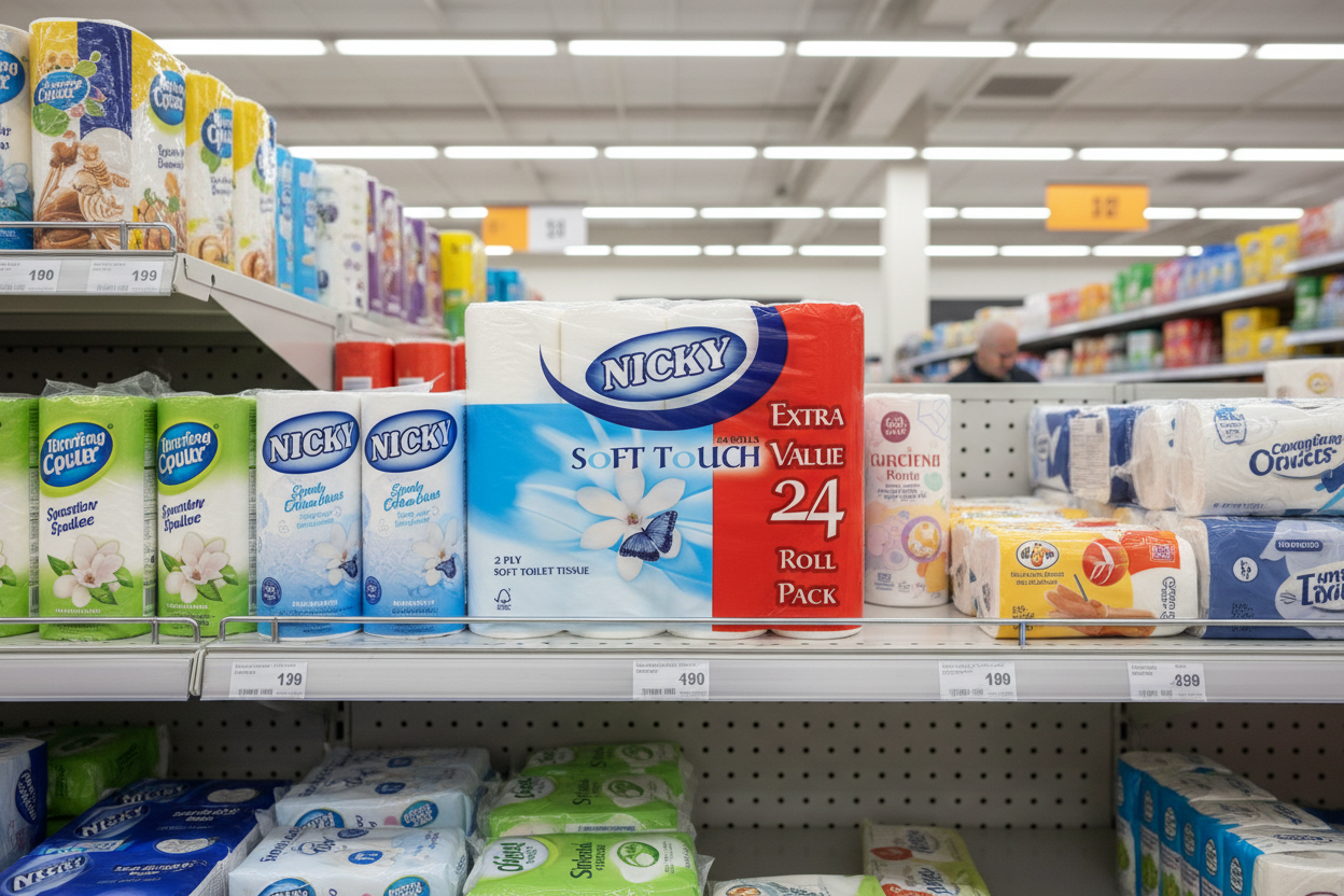 Nicky Soft Touch Toilet Tissue 24 Rolls