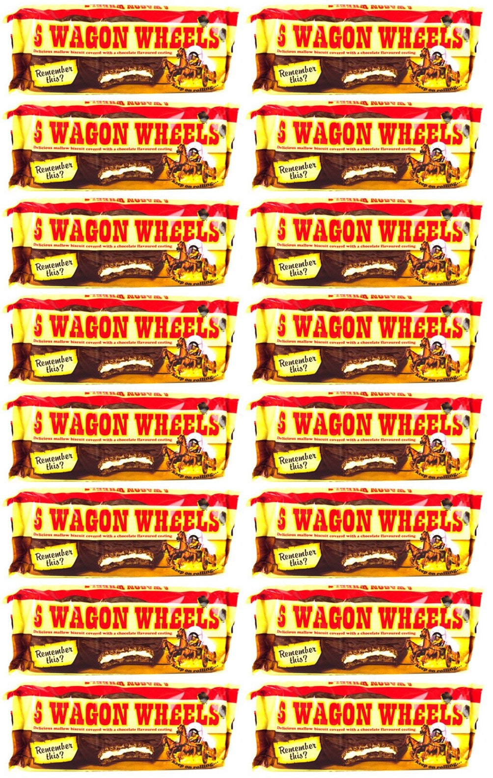 16 x Wagon Wheels 6 Individually Wrapped