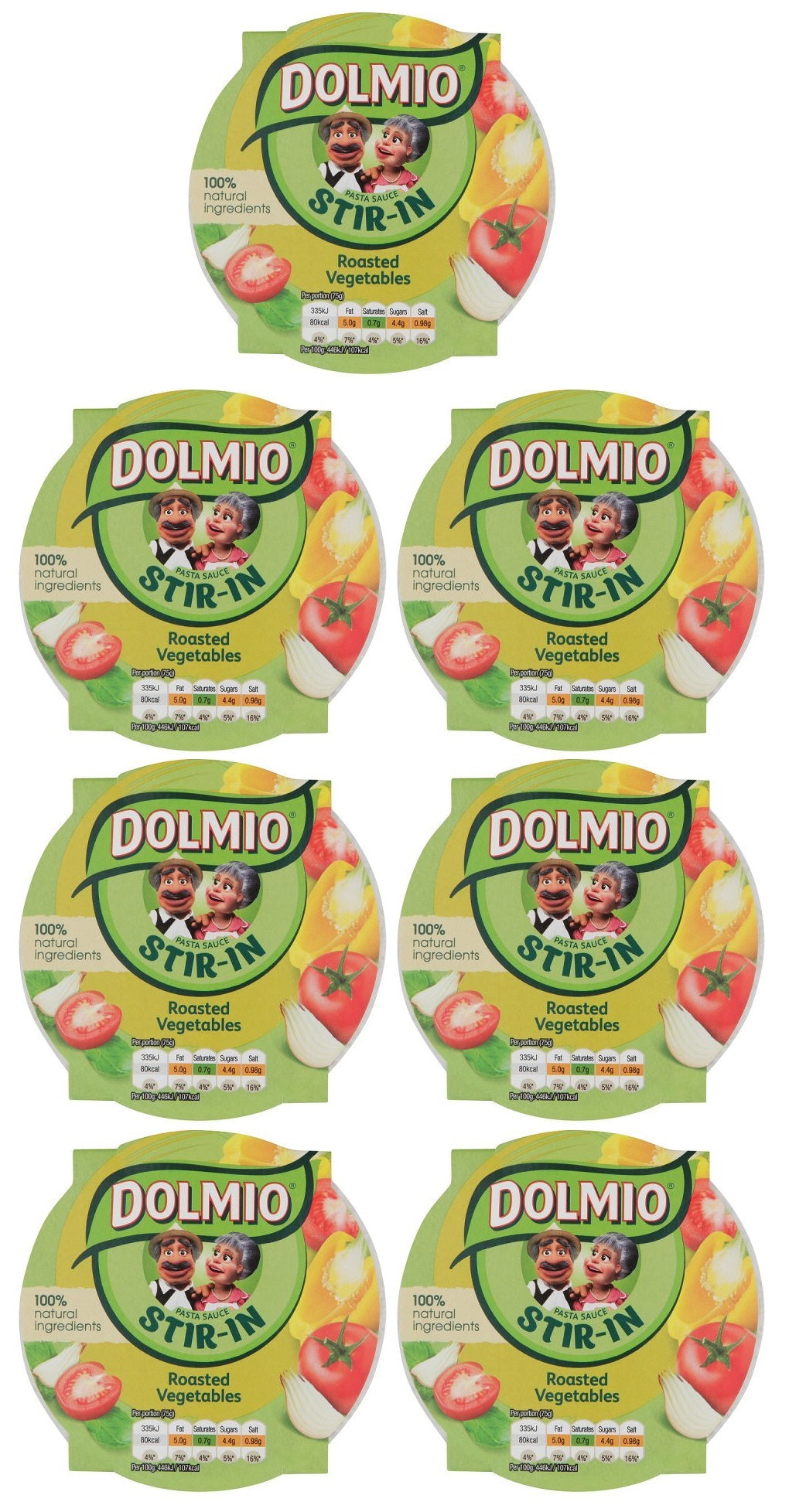 7 x Dolmio® Pasta Sauce Stir-In Roasted Vegetables 150G