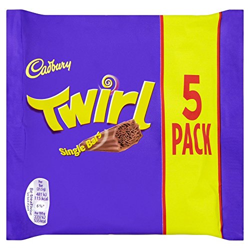 20 x Cadbury Twirl Chocolate Bar 5 Pack 107.5G