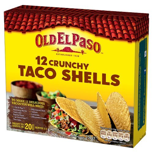 8 x Old El Paso 12 Crunchy Taco Shells 156G