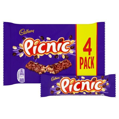 10 x Cadbury Picnic Chocolate Bar 4 Pack 152G