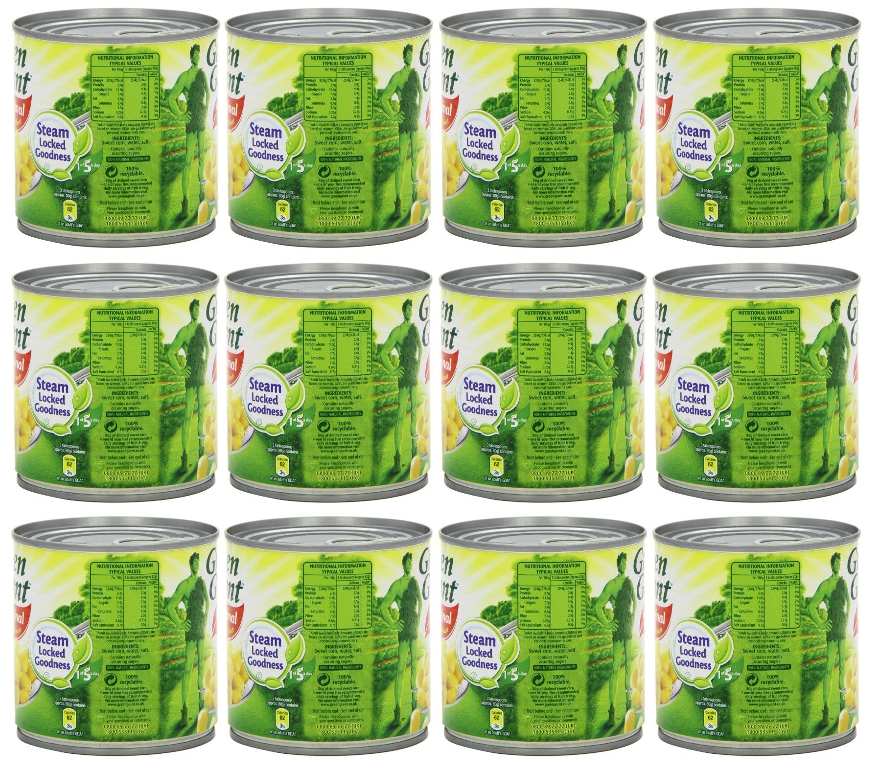 12 x Green Giant Original Naturally Sweet 340G