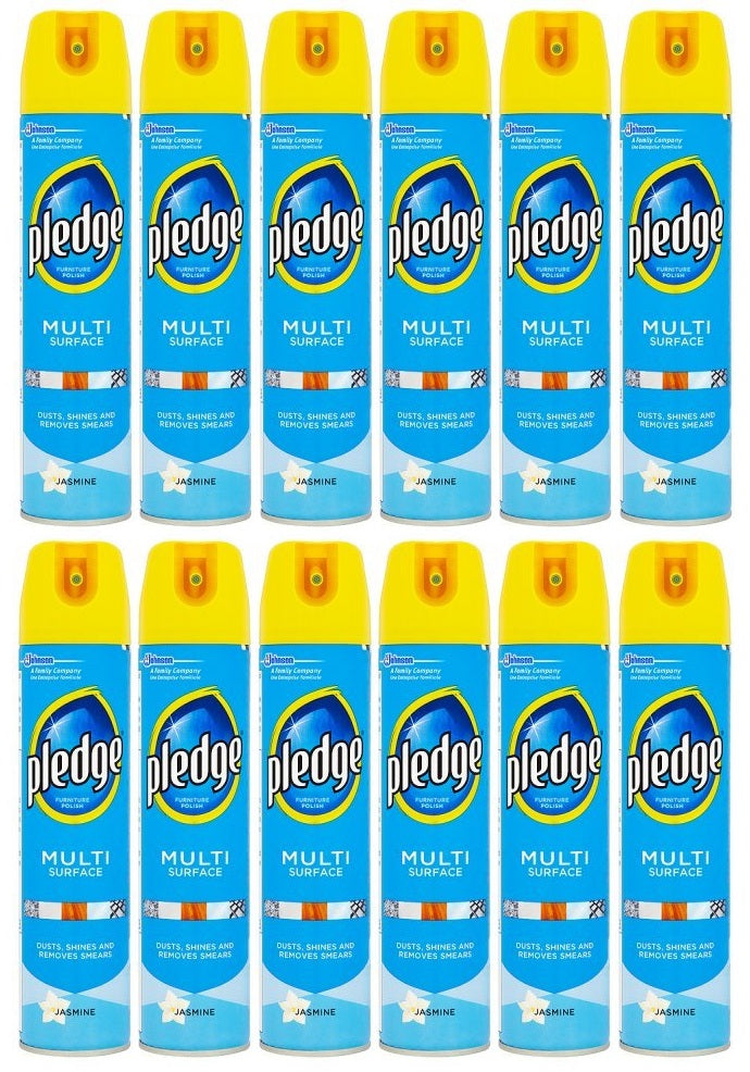 12 x Pledge Everyday Clean Multi-Surface Aerosol Classic 250 Ml