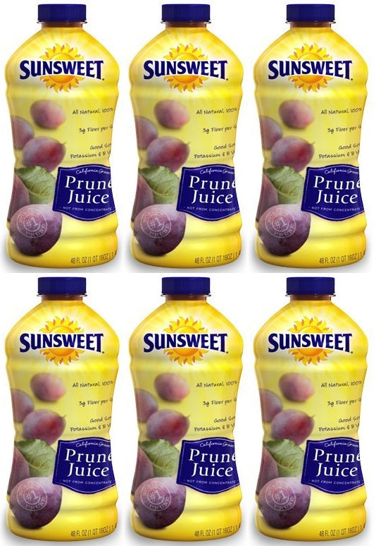 6 x Sunsweet Californian Prune Juice 1 Litre