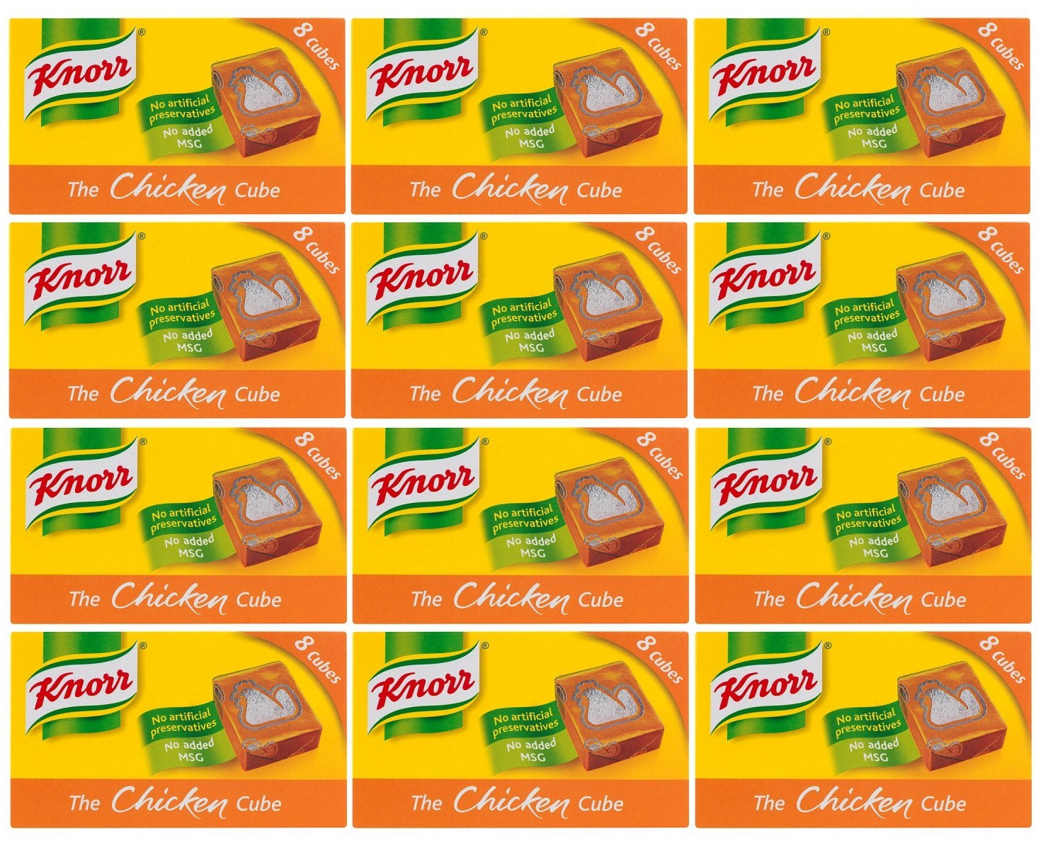 12 x Knorr  Stock Cubes Chicken 8X 10 G