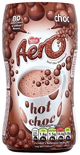 6 x Aero Instant Hot Chocolate Powder 288G Jar