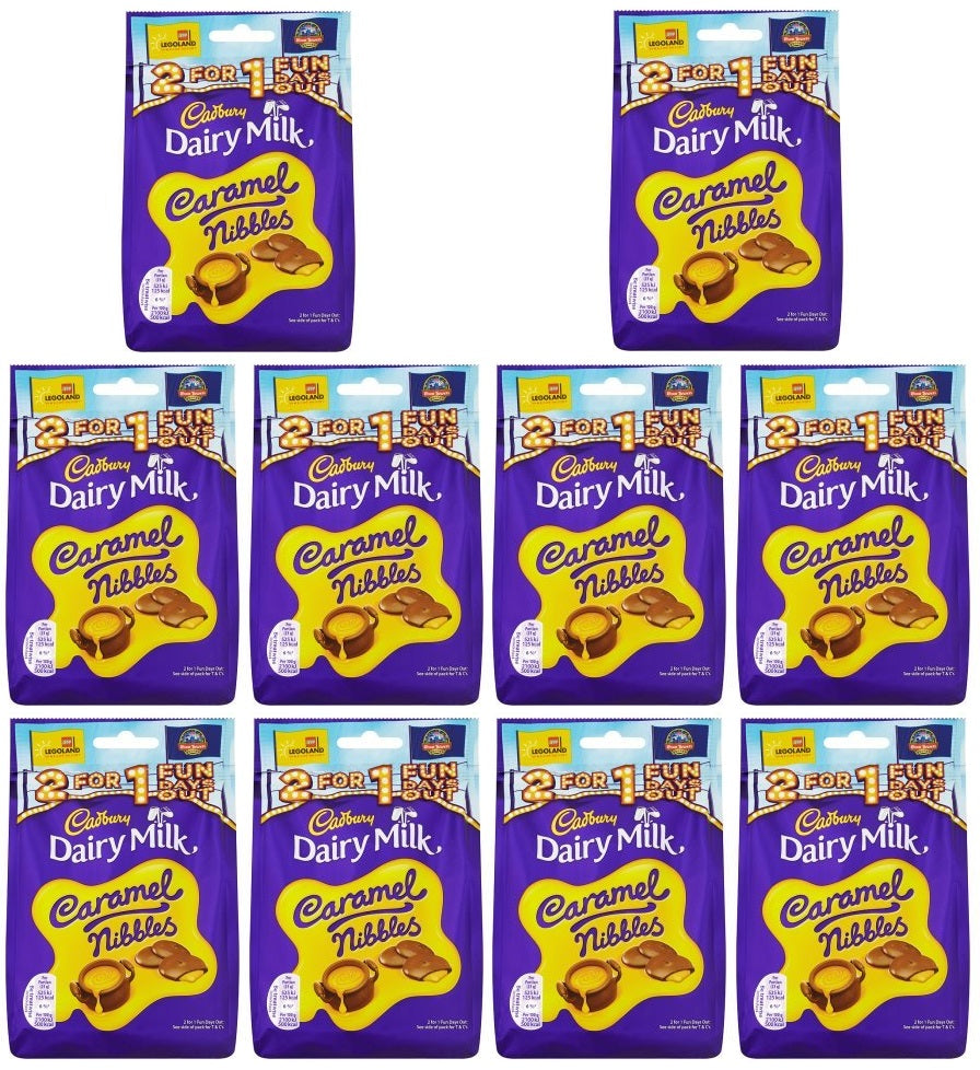 10 x Cadbury Dairy Milk Caramel Nibbles 120G