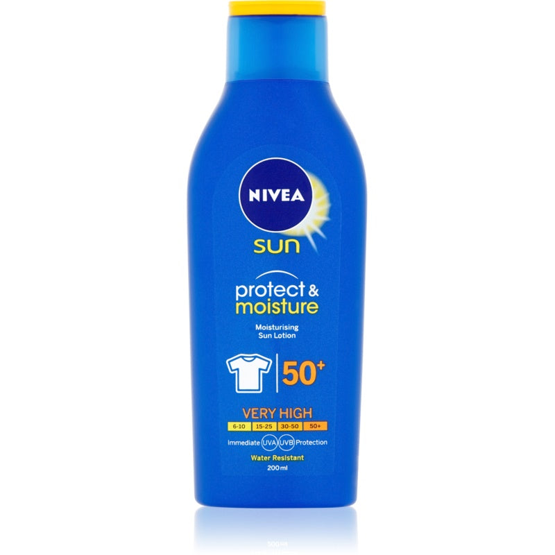 6 x Nivea Protect & Moisture Lotion Spf 50+ 200Ml