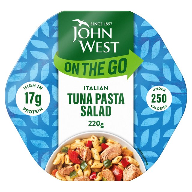 6 x John West On The Go Light Italian Tuna Pasta Salad 220G