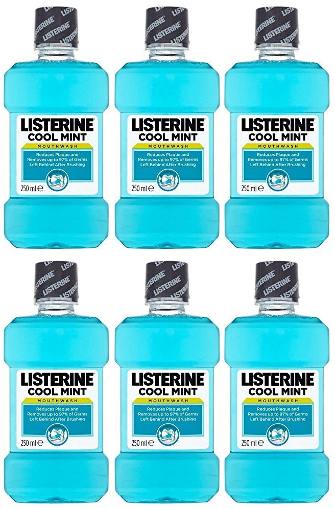 6 x Listerine Cool Mint Mouthwash 250Ml