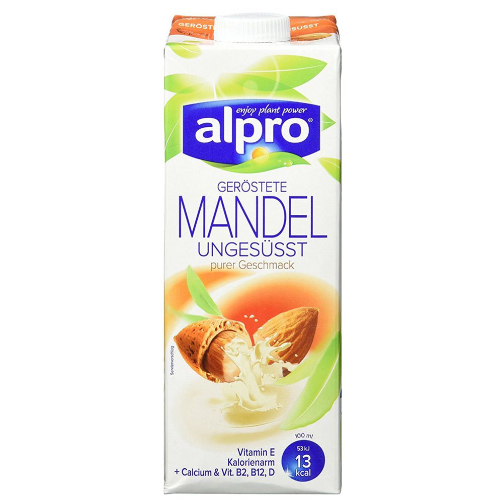 8 x Alpro No Sugars Nutty Almond 1L