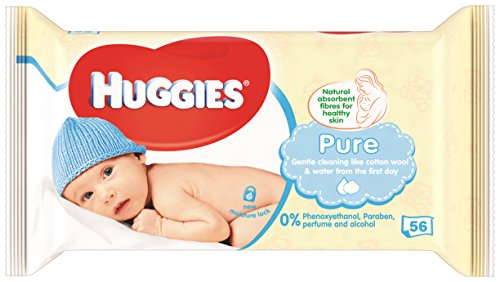 10 x Huggies® Pure Baby Wipes - 1 Pack Of 56 Wipes