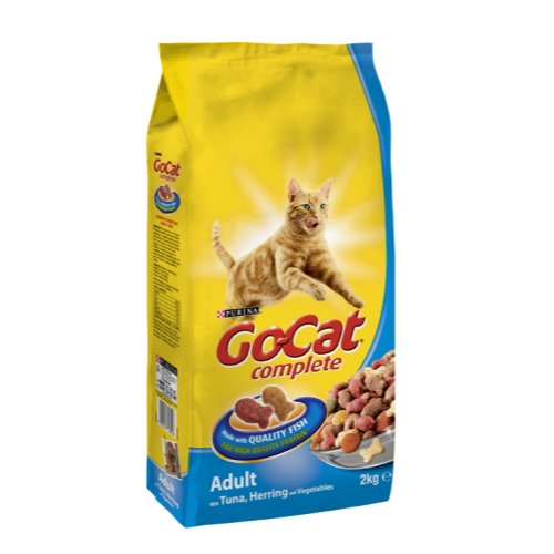 4 x Go-Cat® With Herring And Tuna Mix With Vegetables Dry Cat Food 2Kg