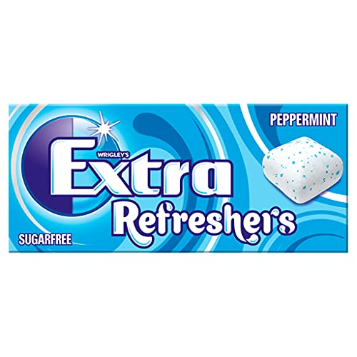 16 x Extra Refreshers Peppermint Sugar Free Chewing Gum Handy Box 7Pcs