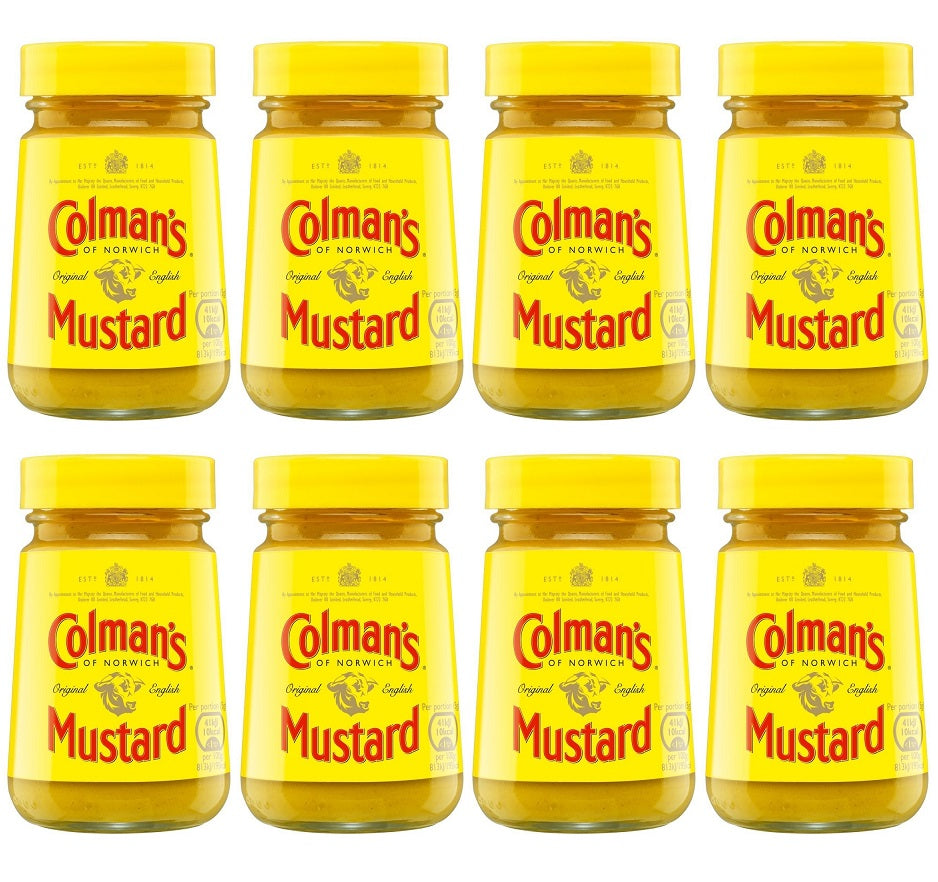 8 x Colman's  Mustard Original English 100 G