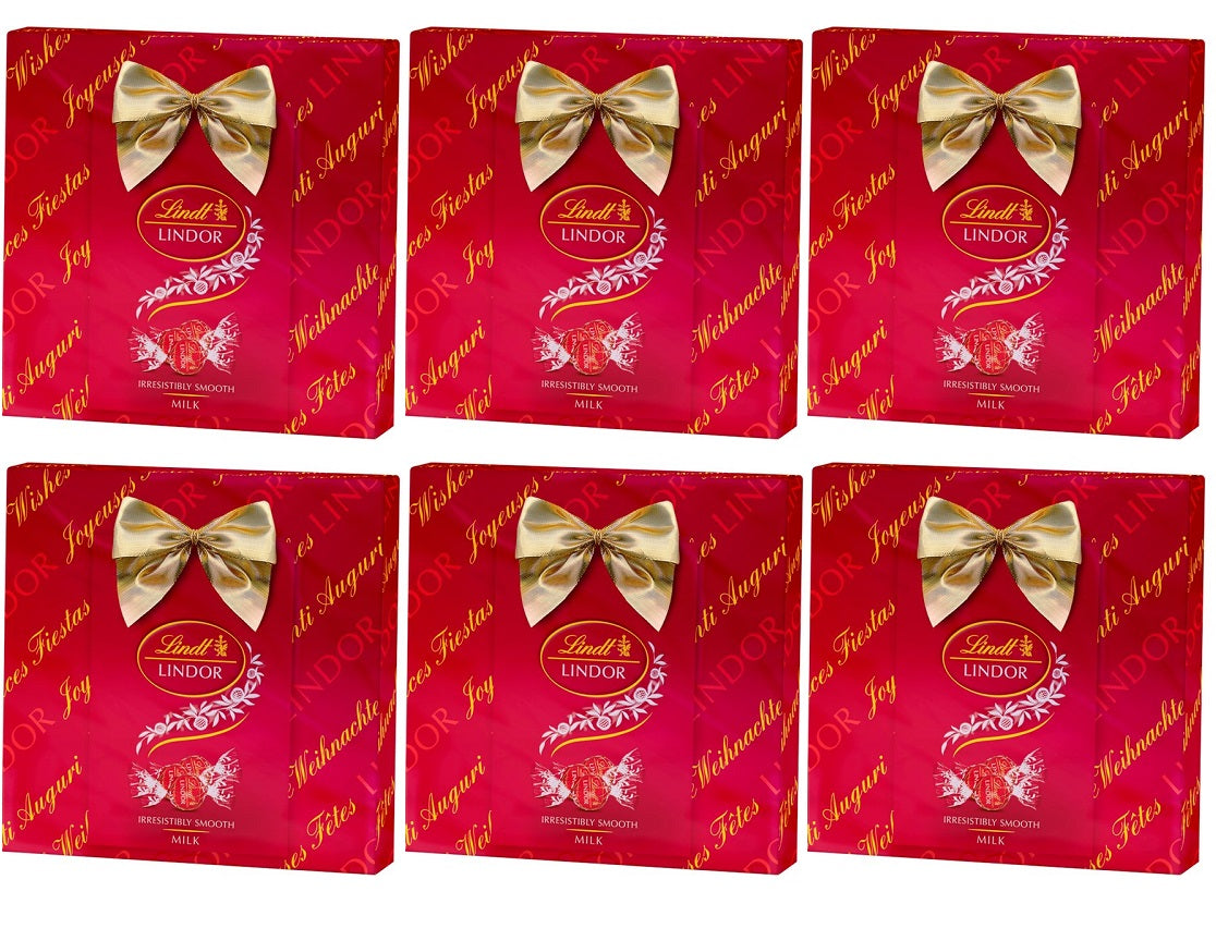 6 x Lindor Milk Gift Wrapped  - 287GM