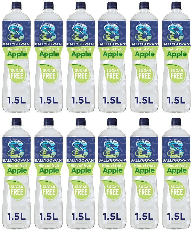12 x Ballygowan Hint Of Fruit Apple Bottle 1.5L