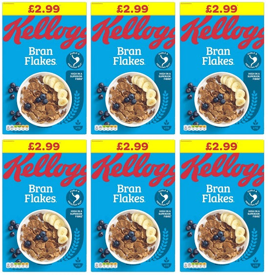 6 x Kelloggs Bran Flakes 6x500g - 500G