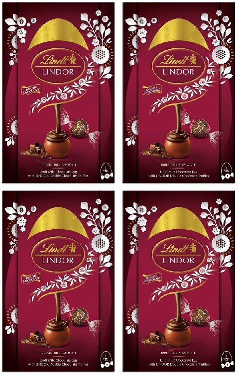 4 x Lindt Egg With Lindor Double Chocolate Truffles - 260GM