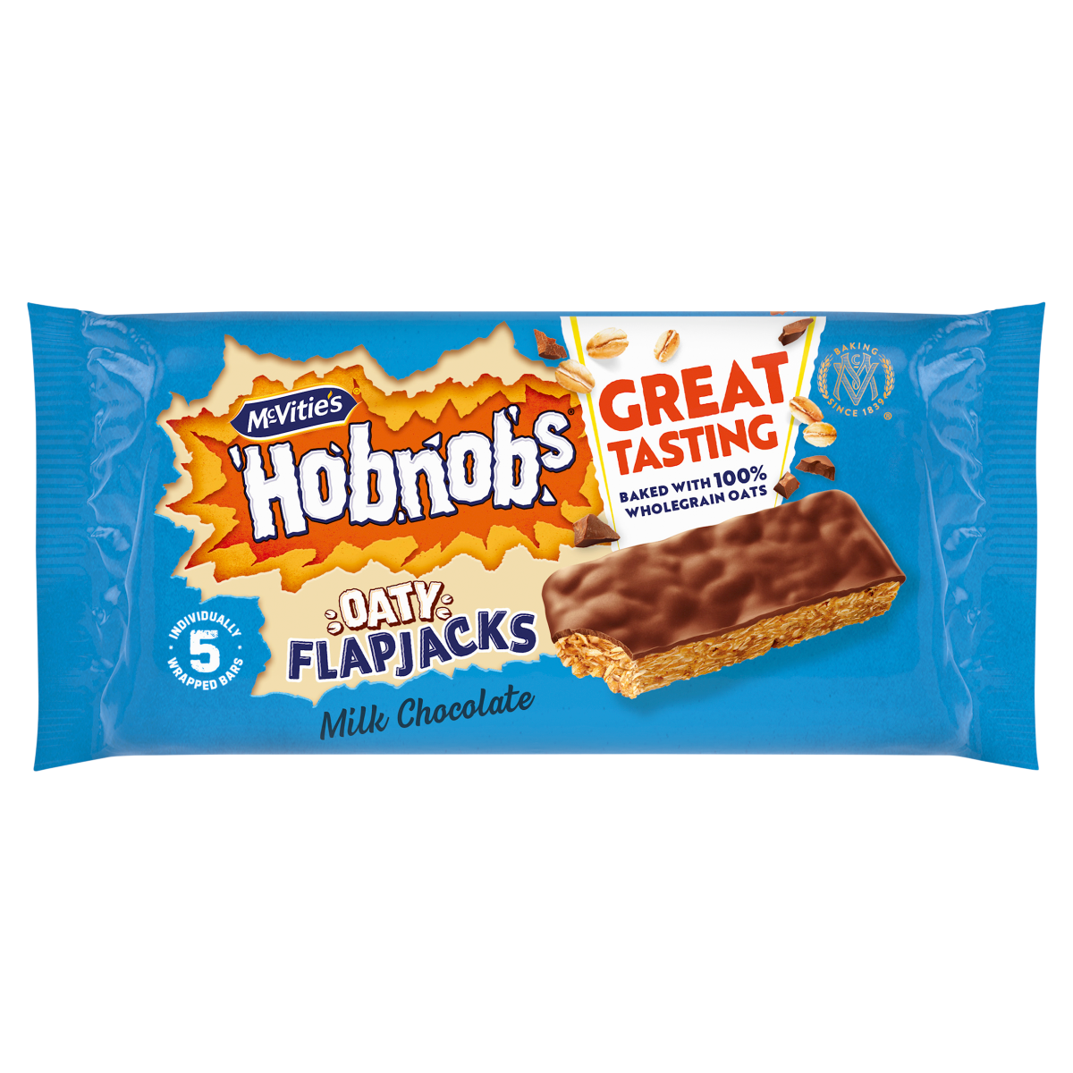 10 x Hobnobs Chocolate Flapjack Snacksize 5pk - 131.8GM
