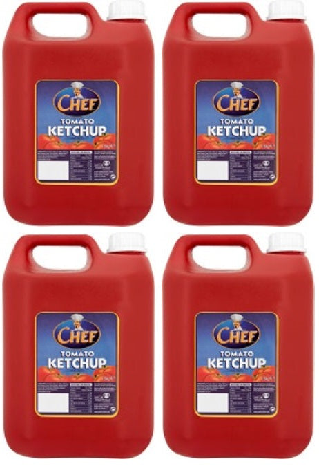 4 x Chef Tomato Ketchup 5.6Kg