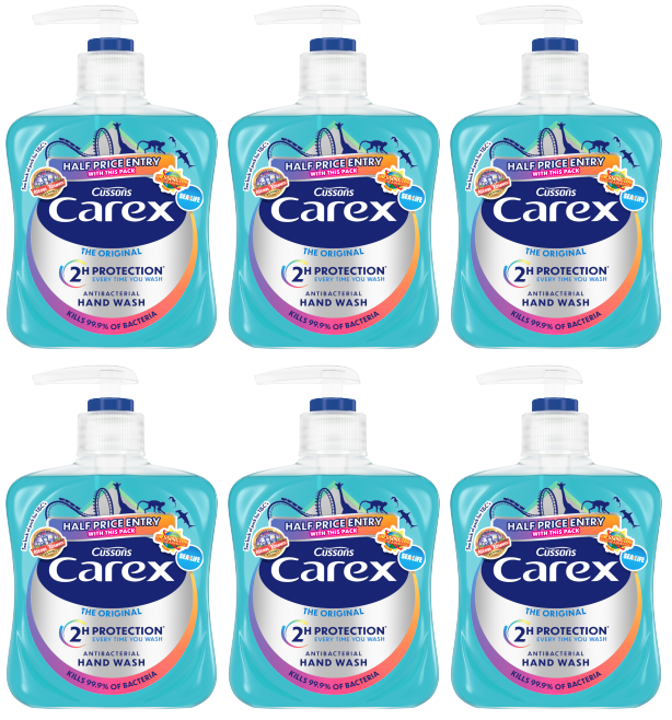 6 X Carex Handwash Original 250Ml