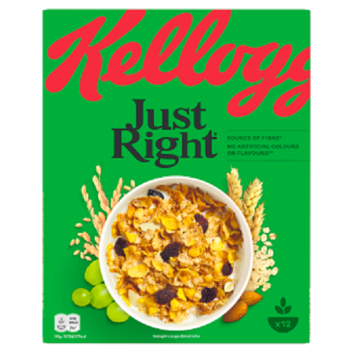 10 x Kellogg's Just Right Breakfast Cereal 500g