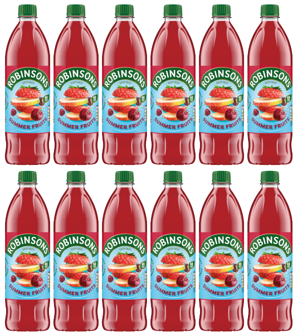 12 x Robinsons Nas Summer Fruits 1Lt