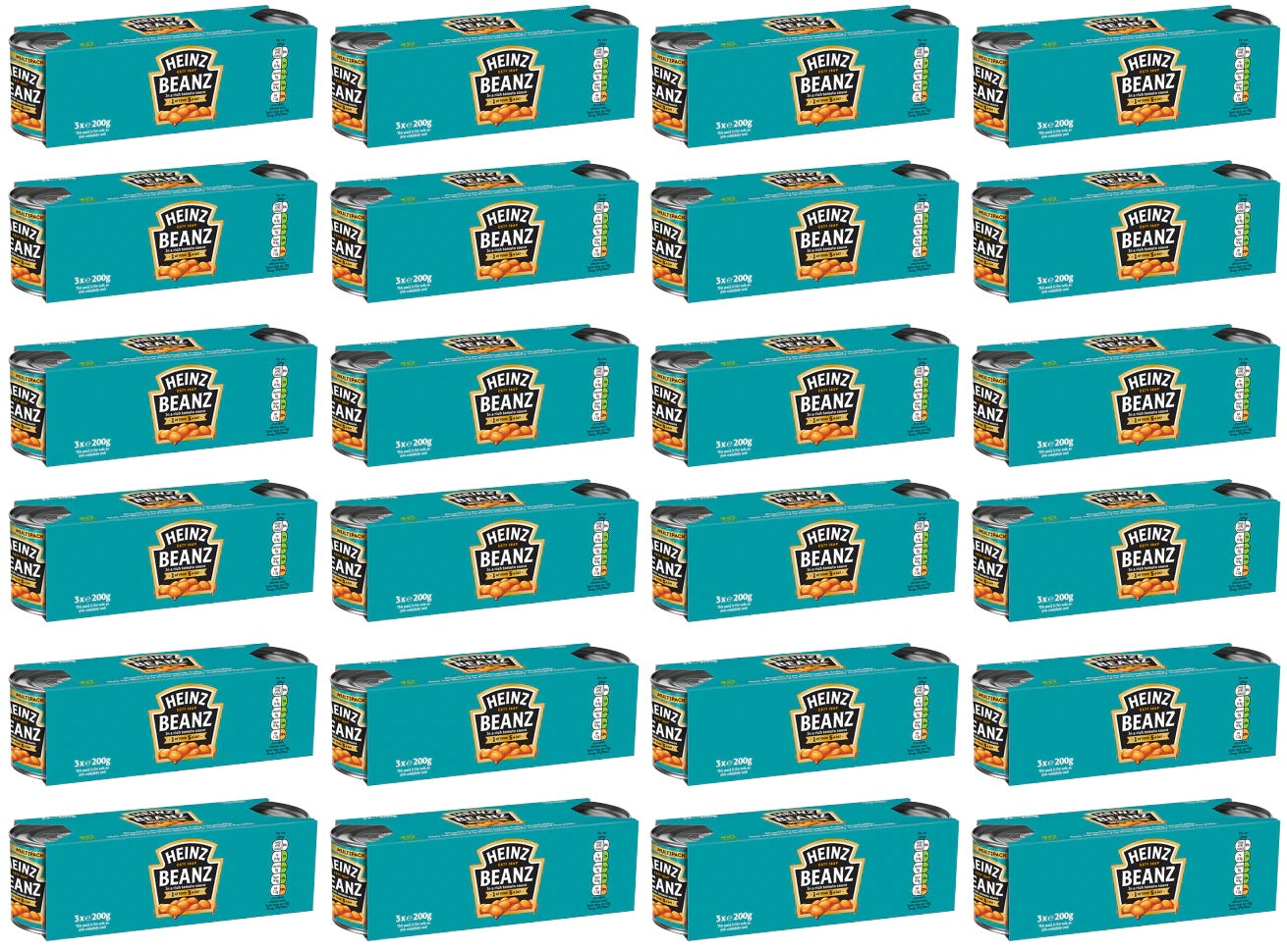 24 x Heinz Baked Beans 200G (8 x 3 Pack)