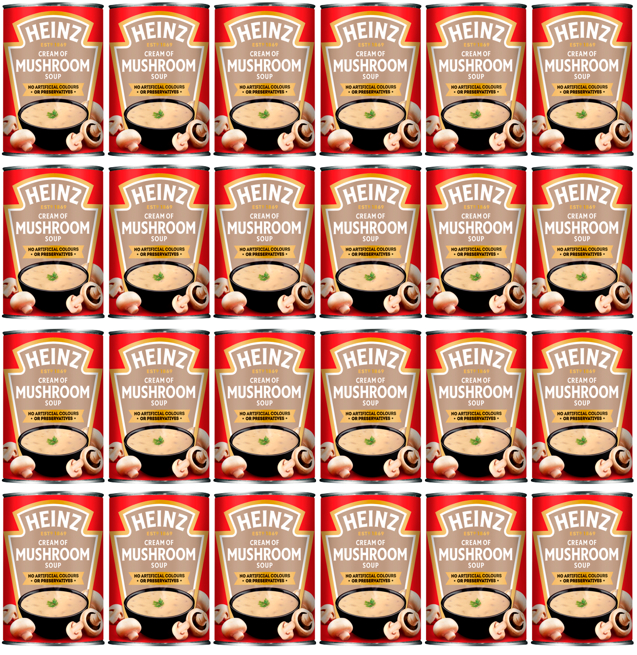 24 x Heinz Soups Mushroom 400G