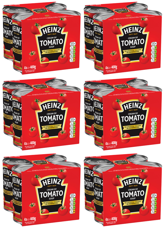 6 x Heinz Tomato Soup 4X400Gr