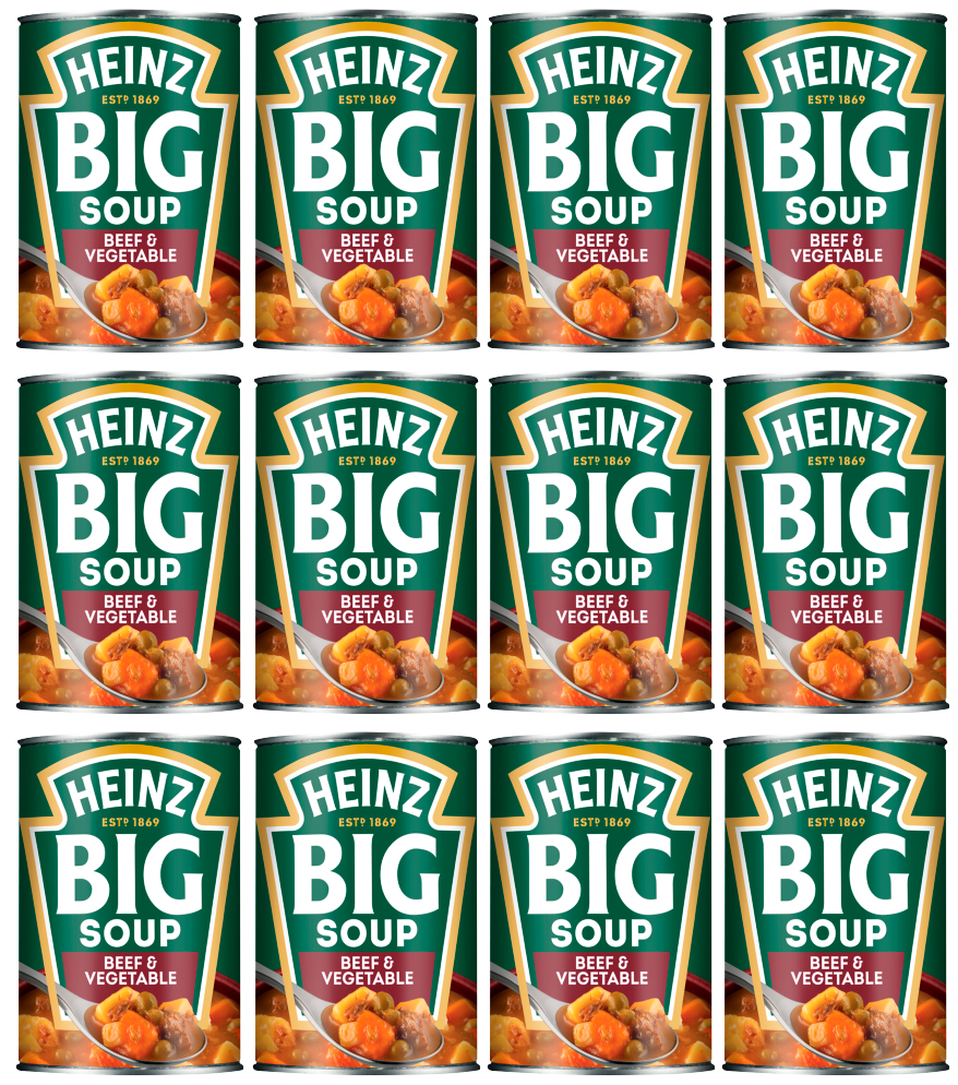 12 x Heinz Big Soup Beef & Vegetable 400Gm