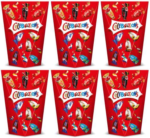 6 x Celebrations Pop Box - 185Gm