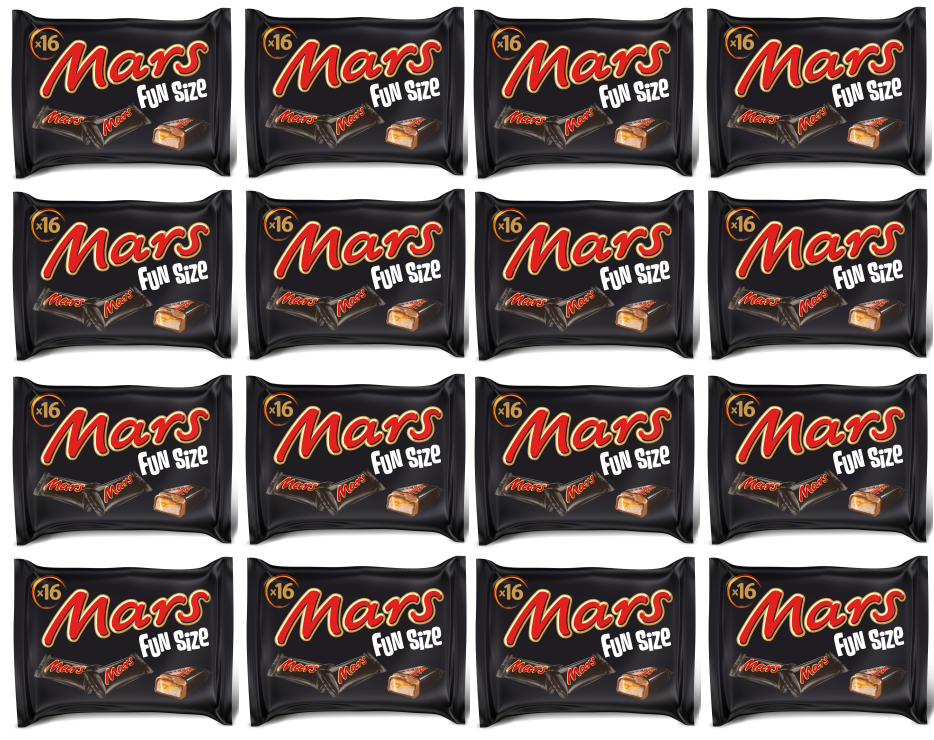 16 x Mars Fun Size Bag - 303Gm