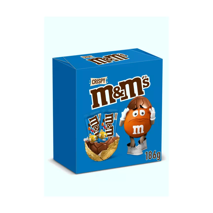 4 x M&m's Crispy Milk Chocolate Large Easter Egg - 186GM