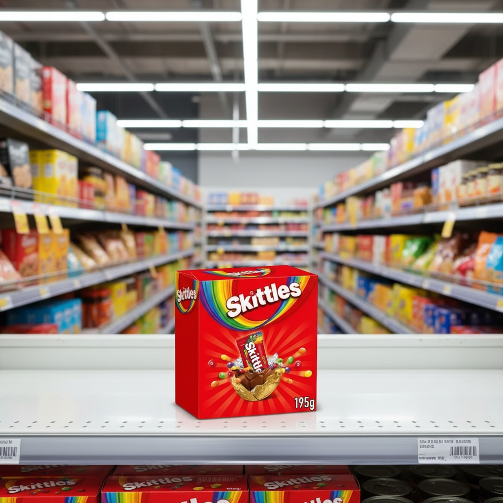 4 x Skittles Fruit Sweets Large Chocolate Easter Egg - 195GM