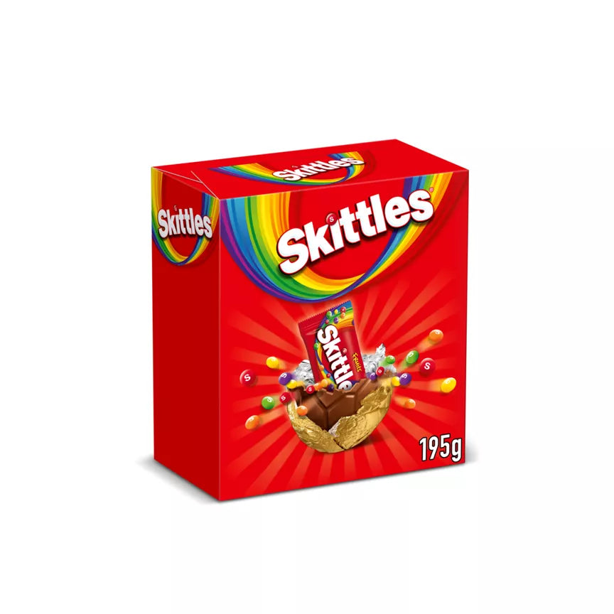 4 x Skittles Fruit Sweets Large Chocolate Easter Egg - 195GM