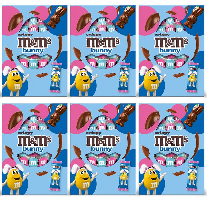 6 X M&M Bunny Large Egg - 149Gm