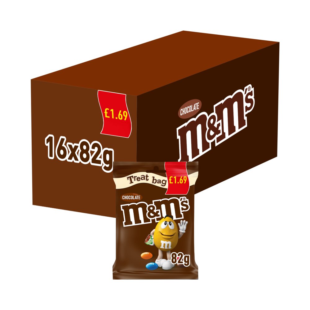 16 X M&M'S Chocolate Treat Bag - 82Gm