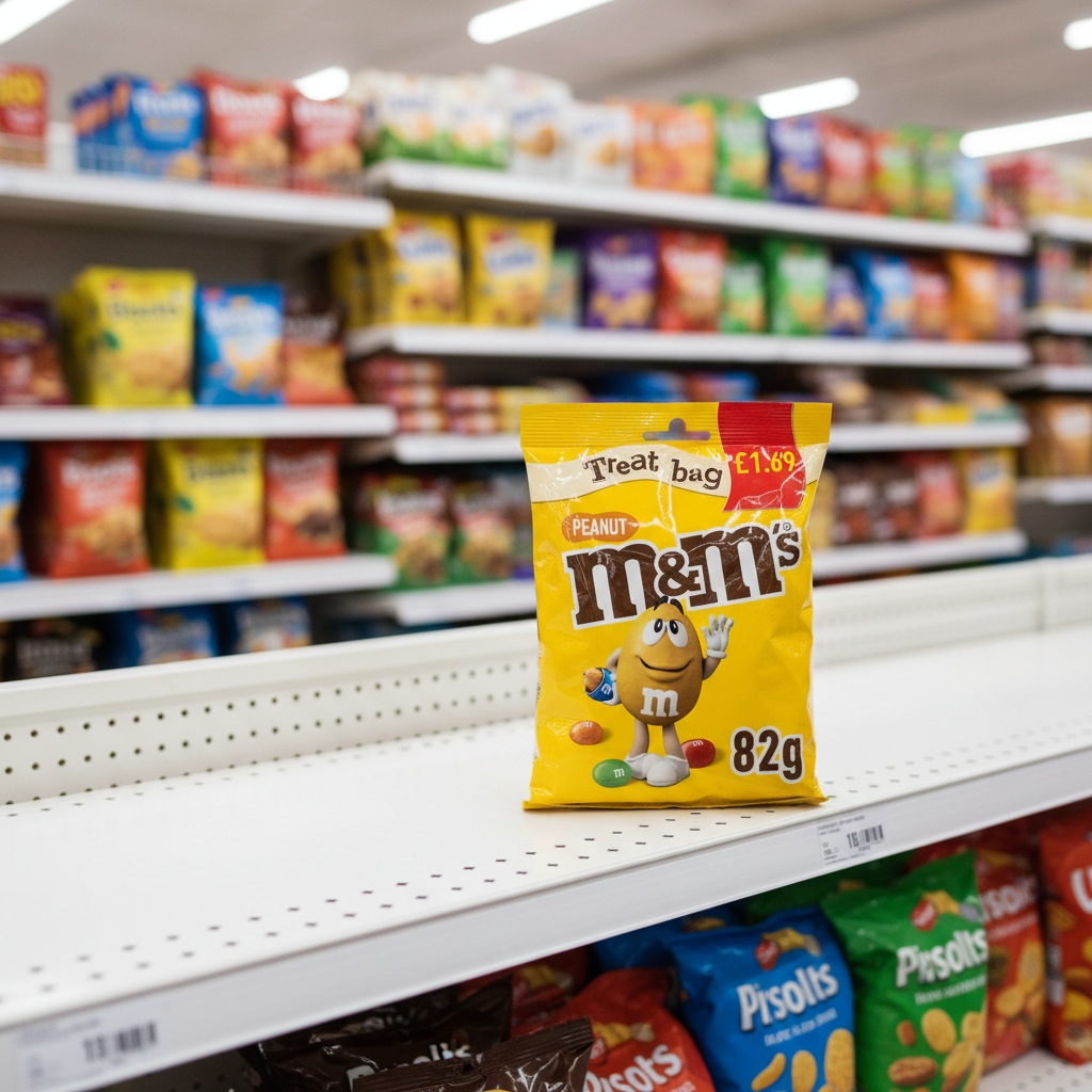 16 X M&M'S Milk Chocolate Peanut Treat Bag - 82Gm